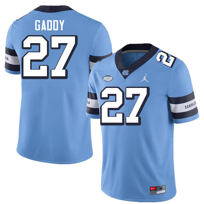 Men #27 Miles Gaddy North Carolina Tar Heels College Football Jerseys Stitched-Throwback